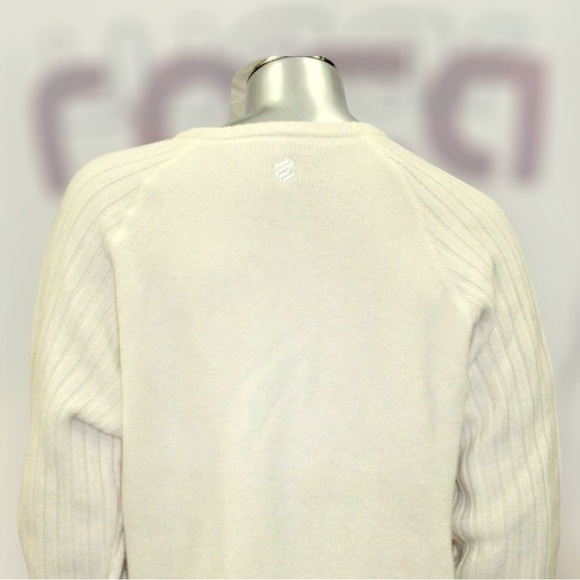 Men's Rocawear IvoryBurgundyBlack Sweater 100% Lamb's Wool